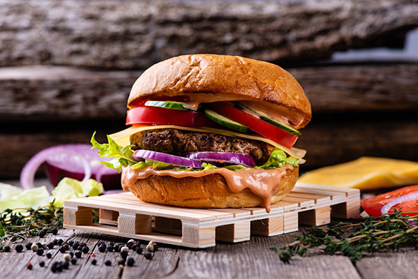 عکس تبلیغاتی غذا همبرگر بزرگ