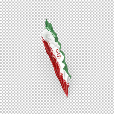 عکس برش خورده سه بعدی پرچم ملی