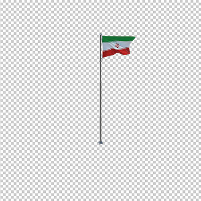 عکس برش خورده سه بعدی پرچم نماد ملی ایران