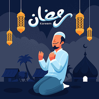 وکتور ماه عبادت رمضان