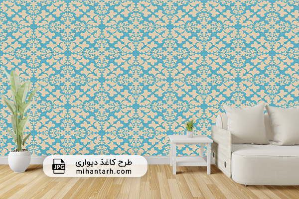 پوستر کاغذ دیواری ساده مدل طرح سبز آبی