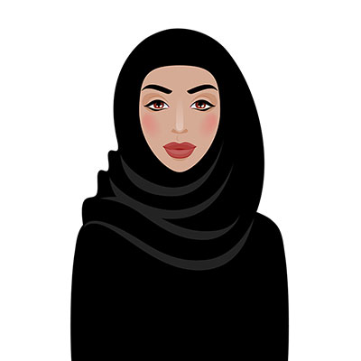 وکتور بانوی با حجاب
