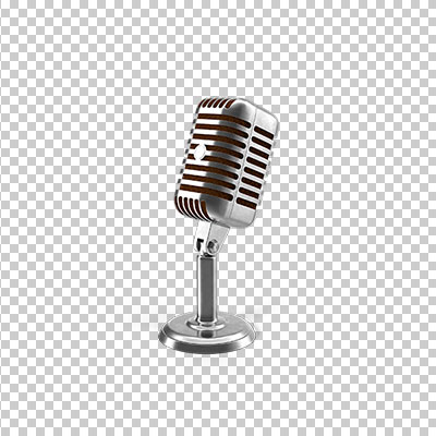 عکس برش خورده سه بعدی میکروفون ثابت