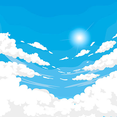 وکتور کاراکتر کاراکتر آسمان ابری 