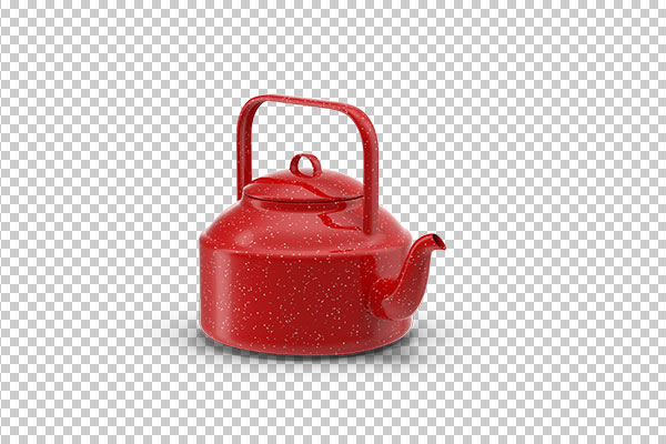 عکس برش خورده سه بعدی کتری چدن