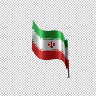 عکس برش خورده سه بعدی پرچم کشور ایران