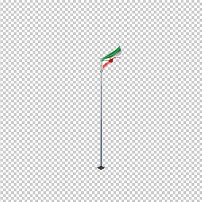 عکس برش خورده سه بعدی پرچم