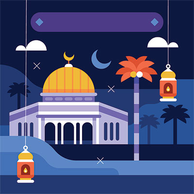 وکتور مسجد الاقصی و قبه الصخره