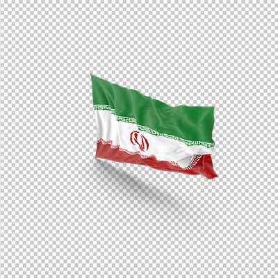 عکس برش خورده سه بعدی پرچم ملی ایران