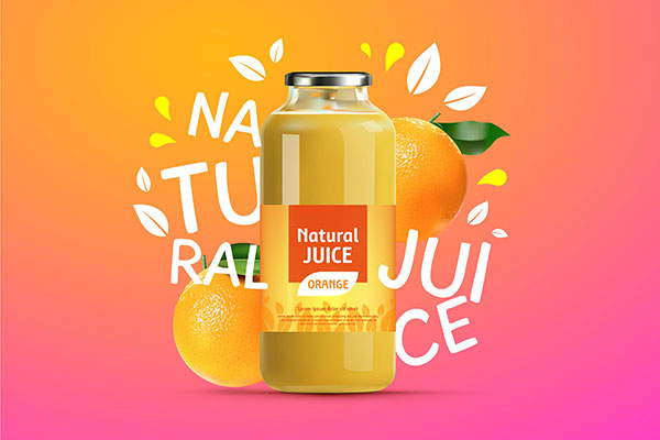 وکتور کاراکتر غذا آبمیوه طبیعی