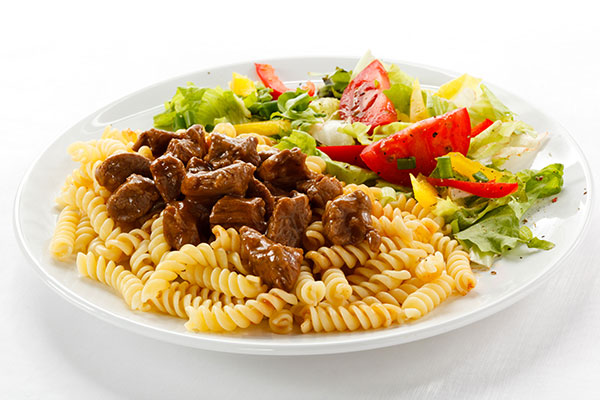 عکس تبلیغاتی غذا کباب و ماکارونی