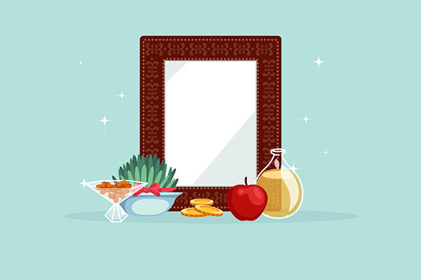وکتور آینه هفت سین