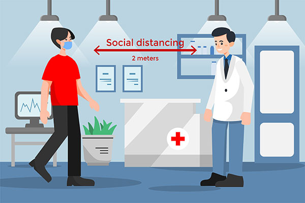 وکتور رعایت فاصله اجتماعی
