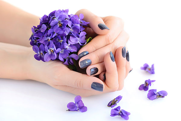 عکس گل های بنفش کوچک در ست