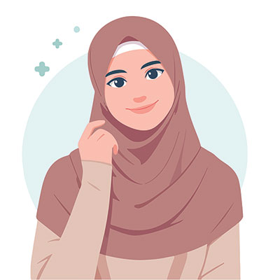 وکتور زن با حجاب