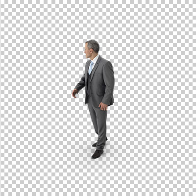 عکس برش خورده سه بعدی کت شلوار خاکستری
