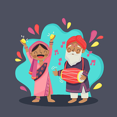 وکتور کاراکتر موسیقی سنتی