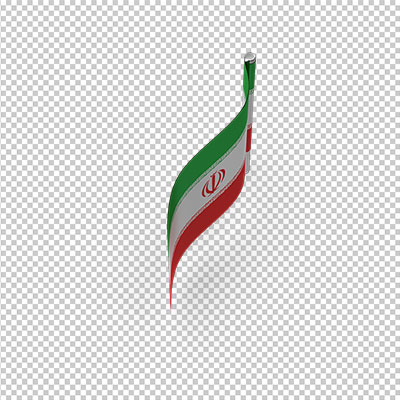 عکس برش خورده سه بعدی پرچم ایران