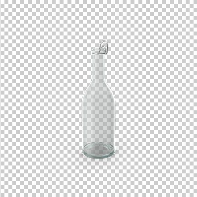 عکس برش خورده سه بعدی بطری آب