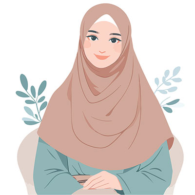 وکتور بانوی با حجاب