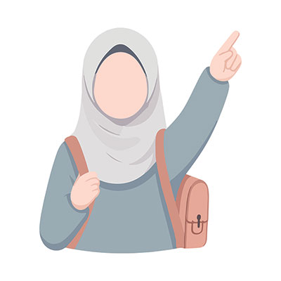 وکتور دانش آموز دختر