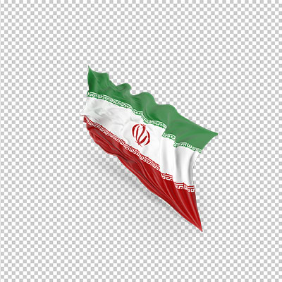 عکس برش خورده سه بعدی پرچم ایران