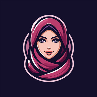 وکتور بانوی با حجاب