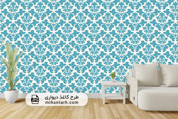 پوستر کاغذ دیواری ساده مدل بک گراند سبز آبی