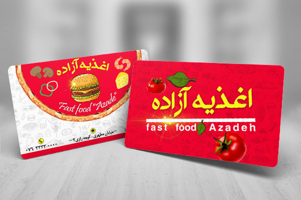طرح لایه باز کارت ویزیت فست فود