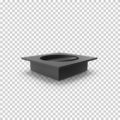 عکس برش خورده سه بعدی قاب مشکی چراغ سقفی