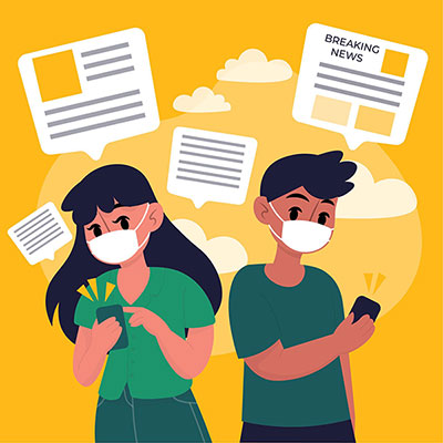 وکتور اخبار کرونا