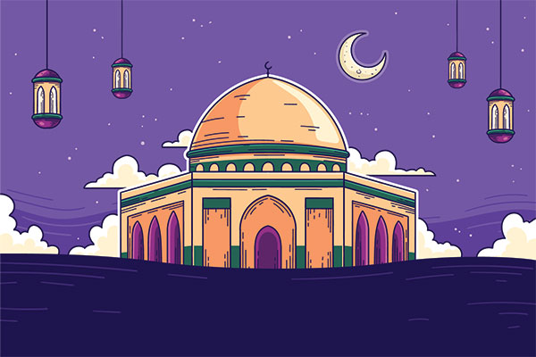 وکتور مسجد الاقصی و قبه الصخره