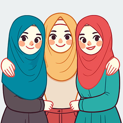 وکتور دختران با حجاب