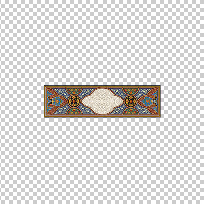 عکس برش خورده اسلیمی و تذهیب طرح کاشی سردر