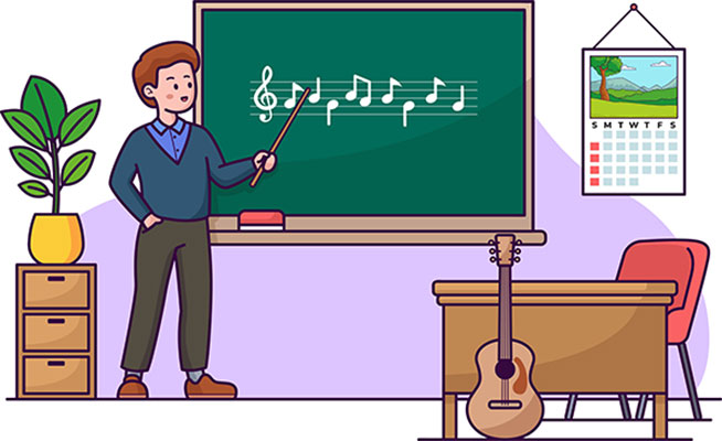 وکتور کلاس آموزش موسیقی