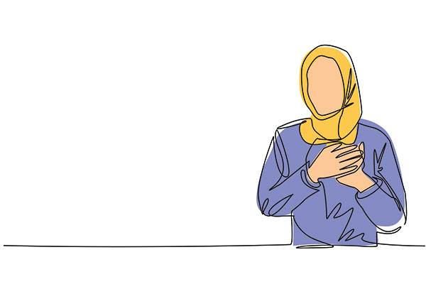 وکتور زن با حجاب