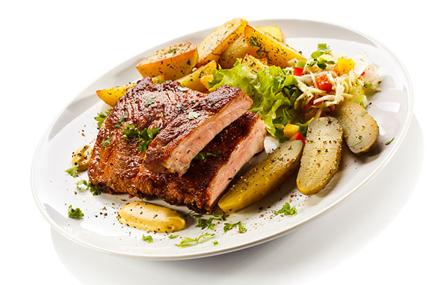 عکس تبلیغاتی غذا گوشت سورخ شده