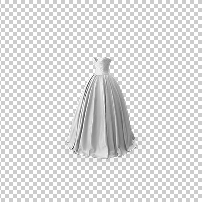 عکس برش خورده سه بعدی لباس عروس سفید