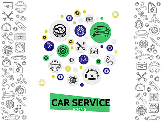 آیکن مکانیکی و خدمات ماشینی