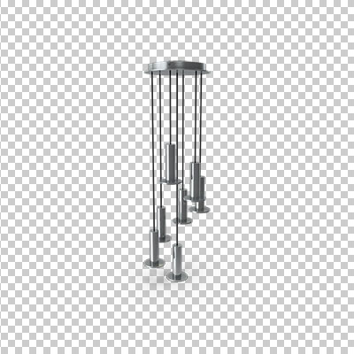 عکس برش خورده سه بعدی لوستر نقره ای