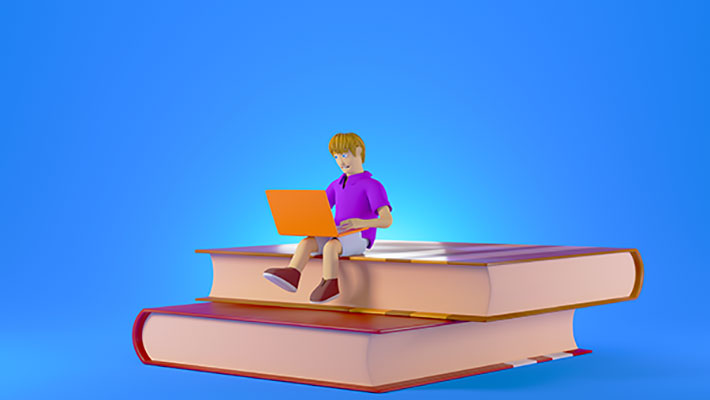 عکس انیمیشنی آموزش با کامپیوتر