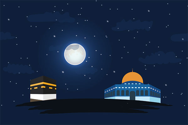 وکتور مسجد الاقصی و قبه الصخره