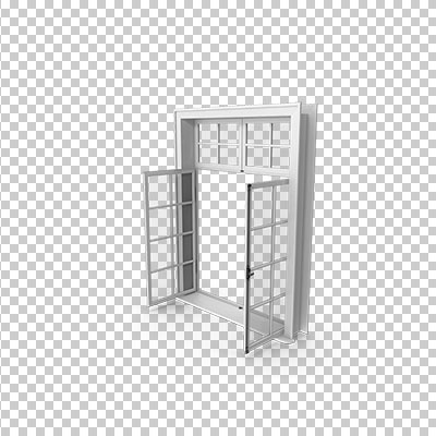عکس برش خورده سه بعدی پنجره اتاق