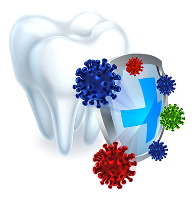 وکتور دندانپزشکی و دندان تمیز