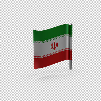 عکس برش خورده سه بعدی پرچم سه رنگ ملی