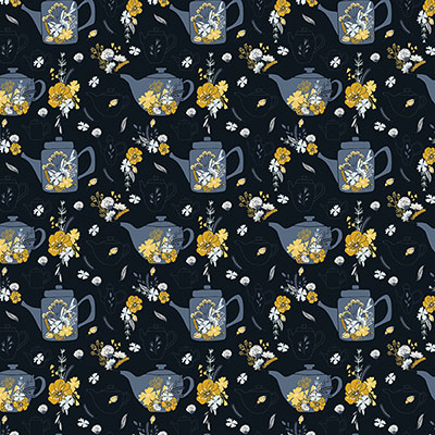 وکتور بک گراند گل و قوری