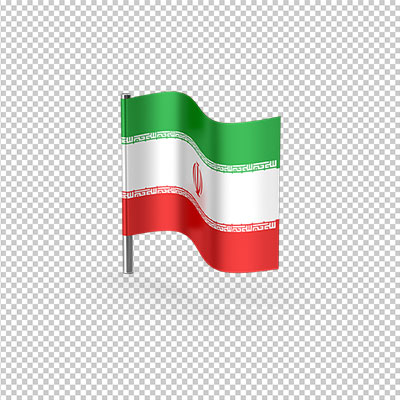 عکس برش خورده سه بعدی پرچم ایران