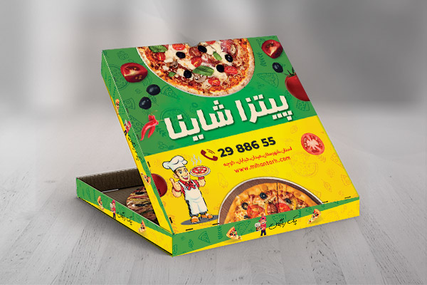 طح لایه باز جعبه پیتزا