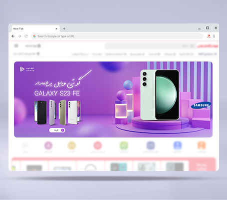 طرح لایه باز بنر وب سایت موبایل سامسونگ