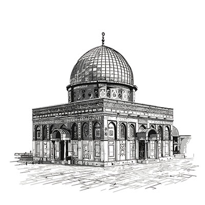 وکتور مسجد الاقصی و قبه الصخره